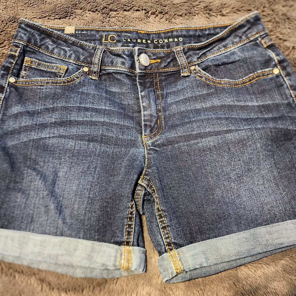 Lauren Conrad Dark Denim Jean Shorts
